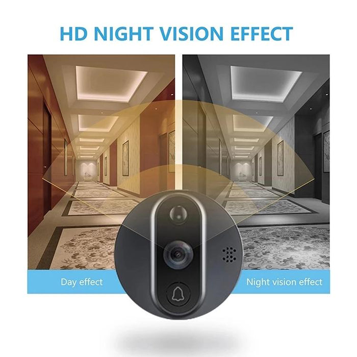 4.3 Inch Wifi Smart Video Visual Electronic Peephole Doorbell Black