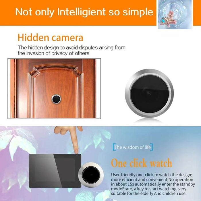 4.3 Inch Screen Ip55 Waterproof Digital Door Viewer