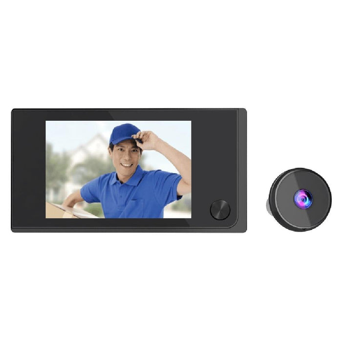 3.5 Inch Screen 2.0Mp Security Camera Digital Peephole Door Viewer Black