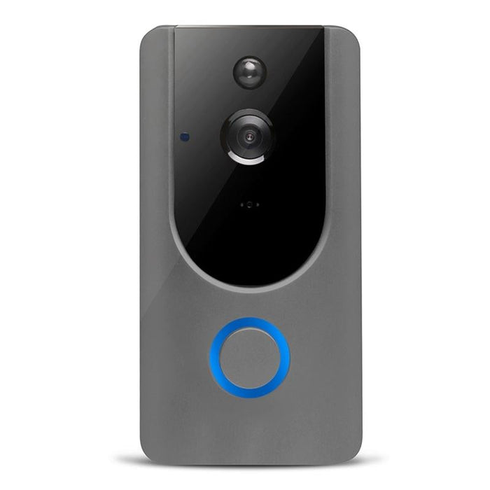 720P Smart Wifi Video Visual Doorbell Support Mobile Phone Remote Monitoring & Night Vision Grey