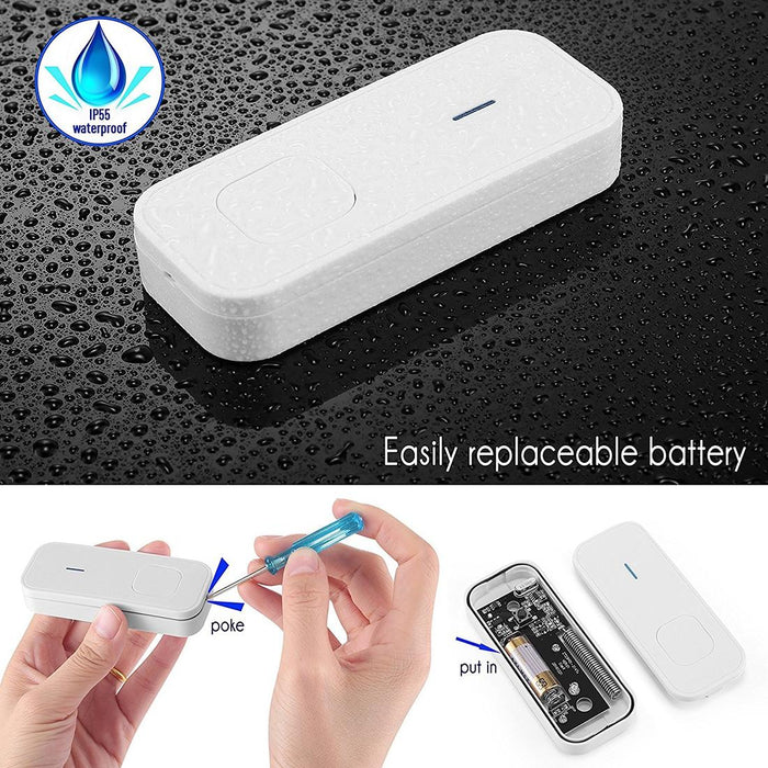 110Db Wireless Ip55 Waterproof Low Power Consumption Wifi Doorbell Receiver 53 Music Options - Receiver Distance 300M White