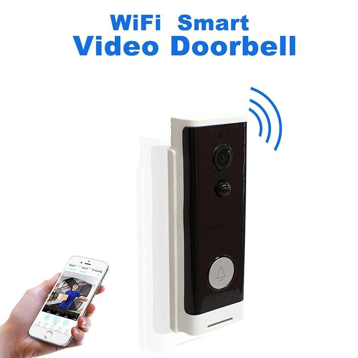 1080P Wifi Intelligent Round Button Video Doorbell Support Infrared Motion Detection & Adaptive Rate & Two-Way Intercom & Remote / Pir Wakeup White