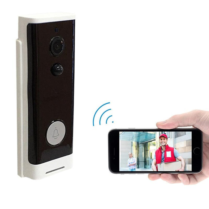 1080P Wifi Intelligent Round Button Video Doorbell Support Infrared Motion Detection & Adaptive Rate & Two-Way Intercom & Remote / Pir Wakeup White