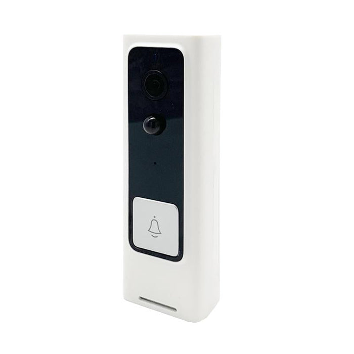 Wifi Intelligent Square Button Video Doorbell Support Infrared Motion Detection & Adaptive Rate & Two-Way Intercom & Remote / Pir Wakeup White