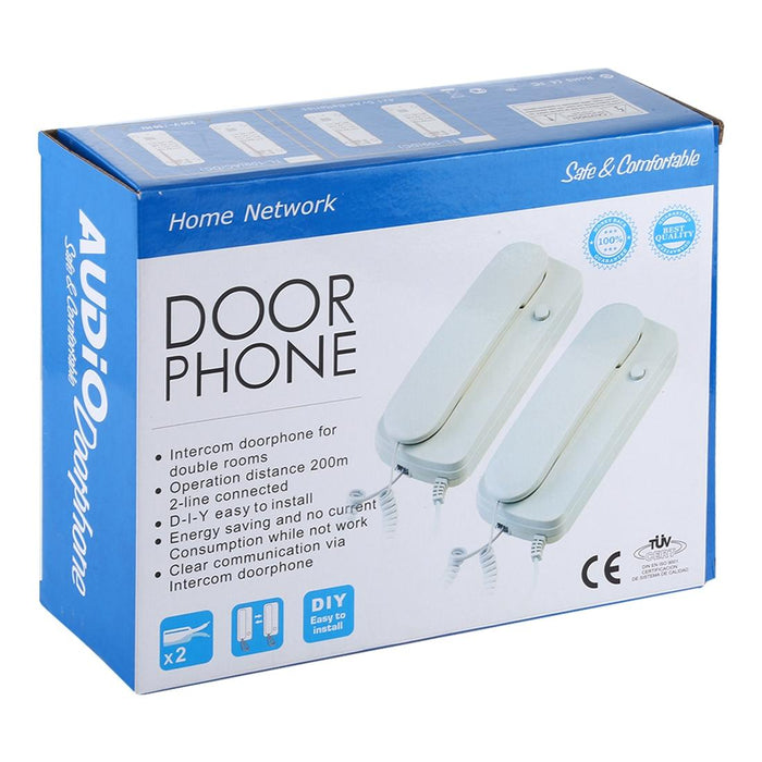 Two-Way High-Definition Wired Intercom Doorphone White