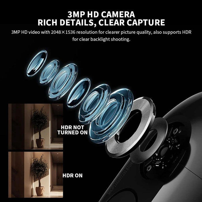 Smart Cat Eye 2 Standard Hdr 5 Inch 3Mp Hd Camera 180 Degree Wide Angle Lens 940Nm Infrared Night Vision Intercom Doorbell Black