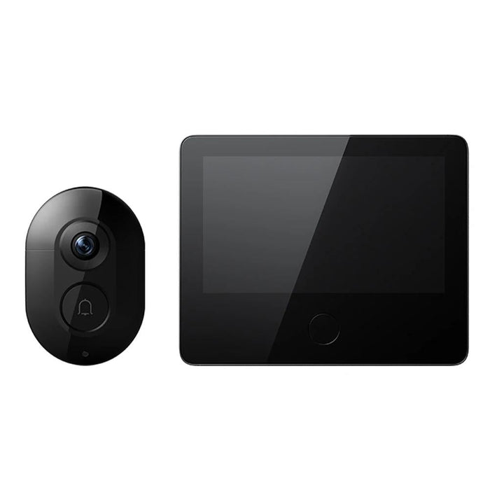 Smart Cat Eye 2 Standard Hdr 5 Inch 3Mp Hd Camera 180 Degree Wide Angle Lens 940Nm Infrared Night Vision Intercom Doorbell Black