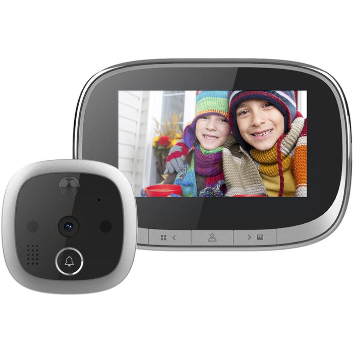 4.3 Inch Screen 1.0Mp Security Digital Door Viewer With 12 Polyphonic Music Support Pir Motion Detection & Infrared Night Vision & 145 Degrees Wide Angle & Tf Card