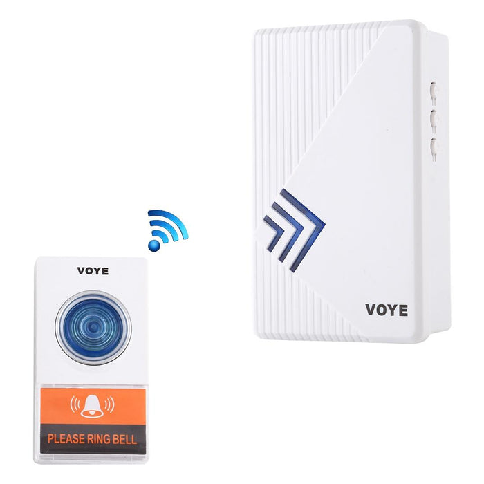 Home Music Remote Control Wireless Doorbell With 38 Polyphony Sounds White