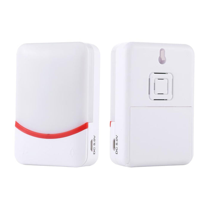 Home Music Remote Control Wireless Doorbell With 38 Ringtones & Colourful Flashing Lights 3-Modes White