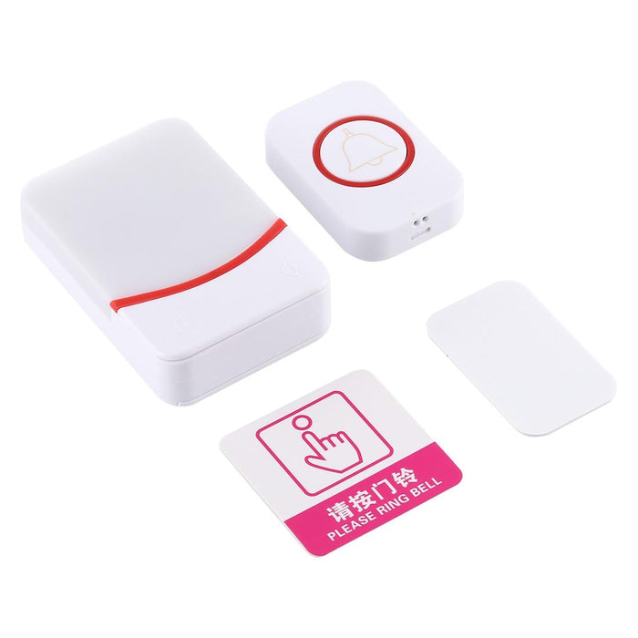 Home Music Remote Control Wireless Doorbell With 38 Ringtones & Colourful Flashing Lights 3-Modes White