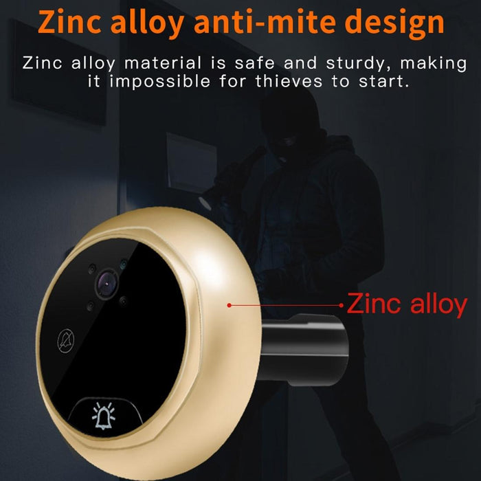 Smart Wifi Video Visual Doorbell Support Night Vision & Video Message Leaving & Motion Detection & Multi-Languages & 32Gb Tf Card