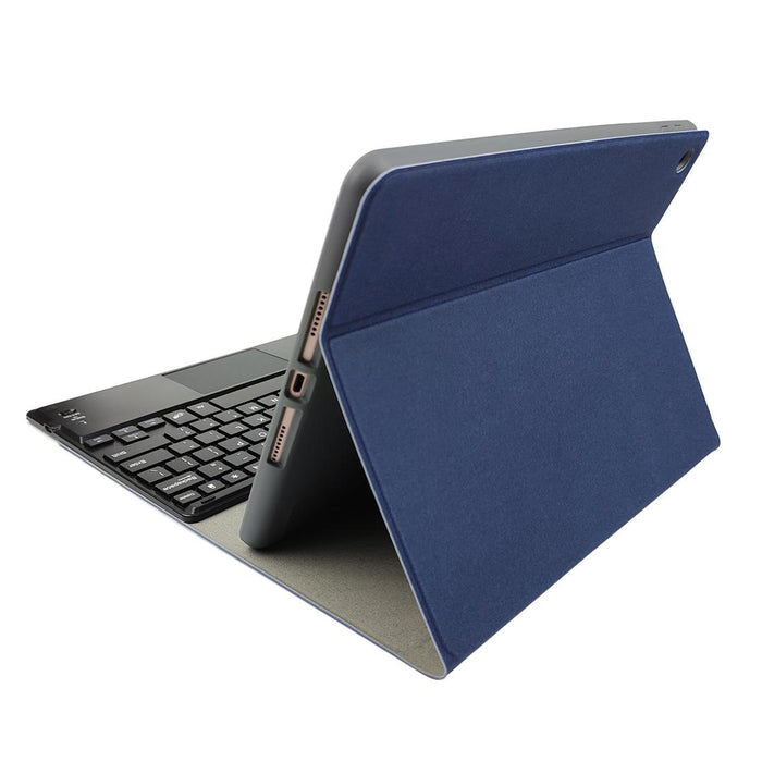 Detachable Magnetic Plastic Bluetooth Keyboard With Touchpad & Silk Pattern Tpu Tablet Case For Ipad 10.2 With Pen Slot & Bracket