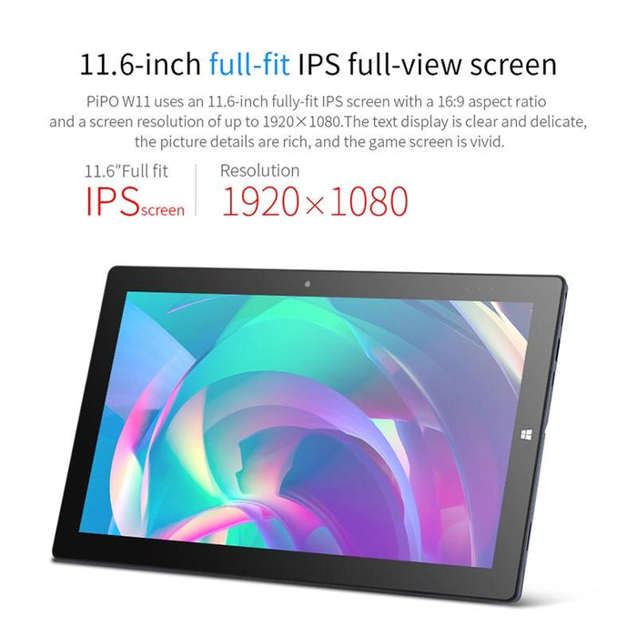 11.6 2 In 1 Tablet Pc 8Gb 128Gb 256Gb Ssd Win 10 Quad Core Keyboard Stylus Dual Band Wifi Bt Micro Sd