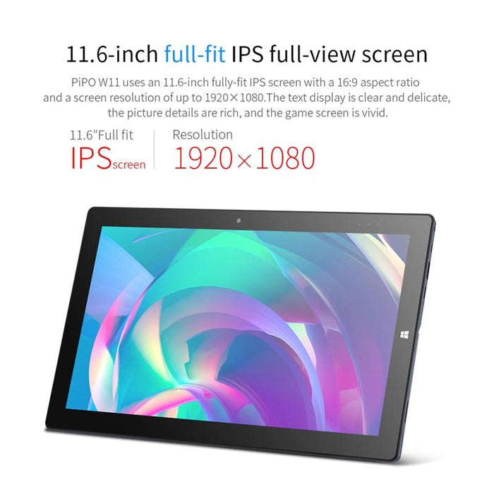 11.6 2 In 1 Tablet Pc 8Gb 128Gb Windows 10 Quad Core Dual Band Wifi Bluetooth