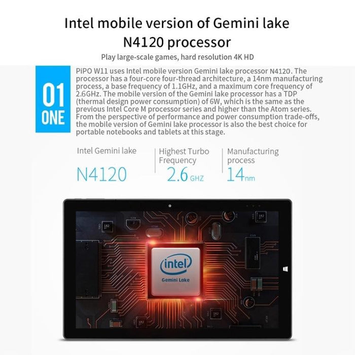 11.6 2 In 1 Tablet Pc 8Gb 128Gb 128Gb Ssd Win 10 Intel Quad Core Dual Band Wifi Bt Micro Sd