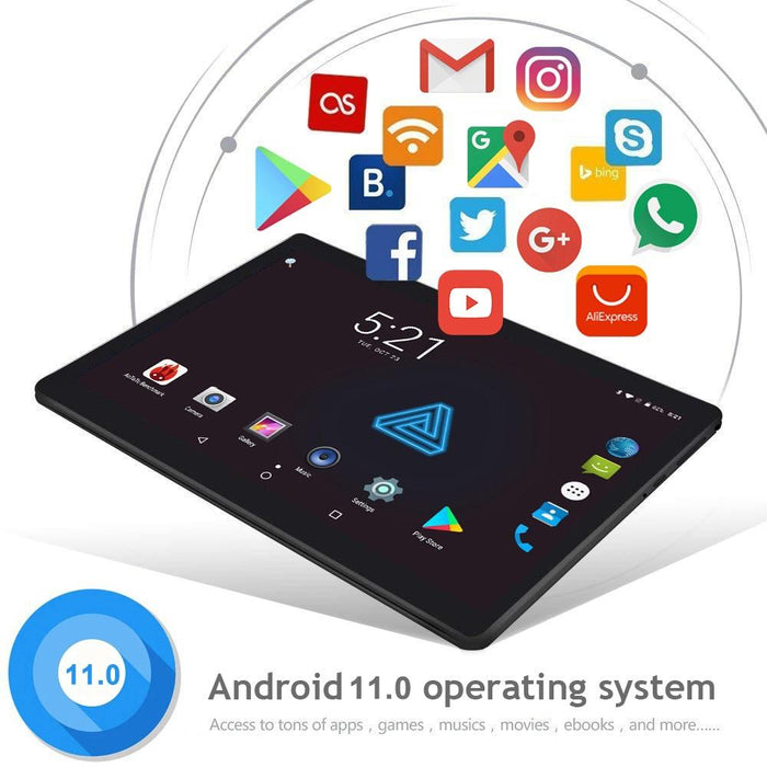 10.1 4G Tablet Pc 4Gb 64Gb Android 11 Octa Core Dual Sim Bluetooth Wifi Gps