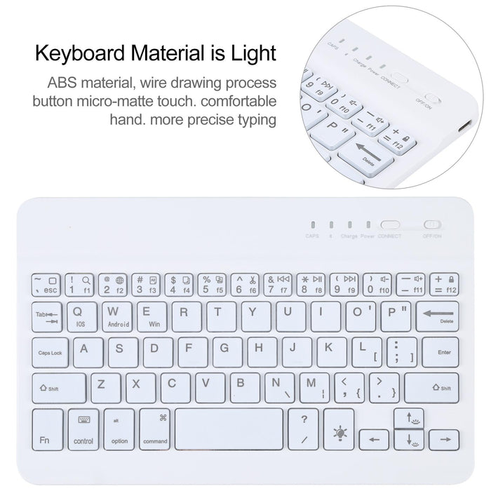 Detachable Lambskin Texture Ultra-Thin Tpu Bluetooth Keyboard Leather Tablet Case With Stand For Ipad Mini 6