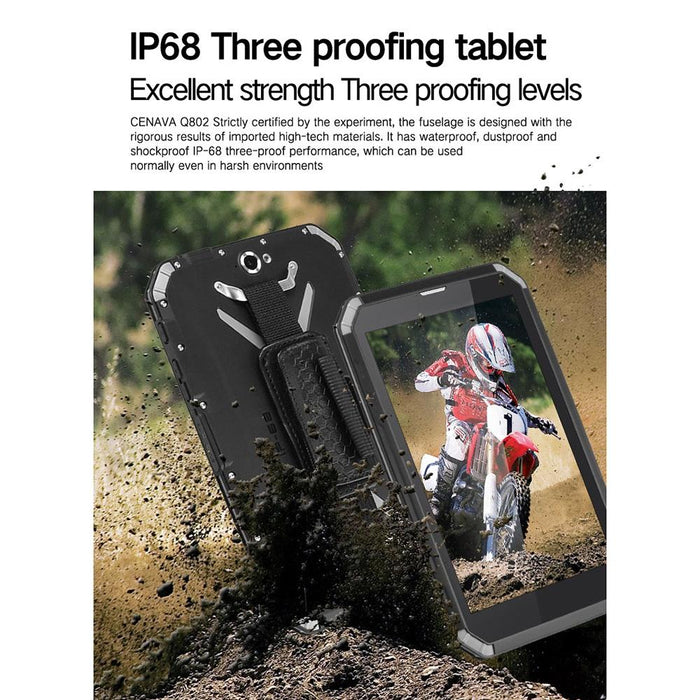 8 Triple Proof Tablet 3Gb 32Gb 4G Ip68 Android 7.0 Mtk6753 Otg/Gps/Nfc/Wifi/Bt/Tf