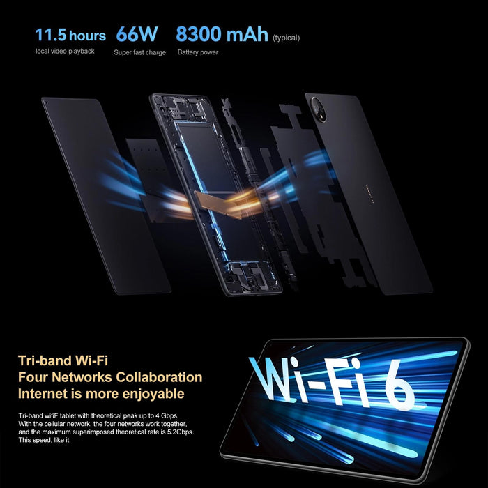 11 Inch 2022 Wifi Got-W09 8Gb+256Gb Harmonyos 3 Qualcomm Snapdragon 888 Octa Core Tablet Support Dual Wifi / Bt / Gps Not Support Google Play