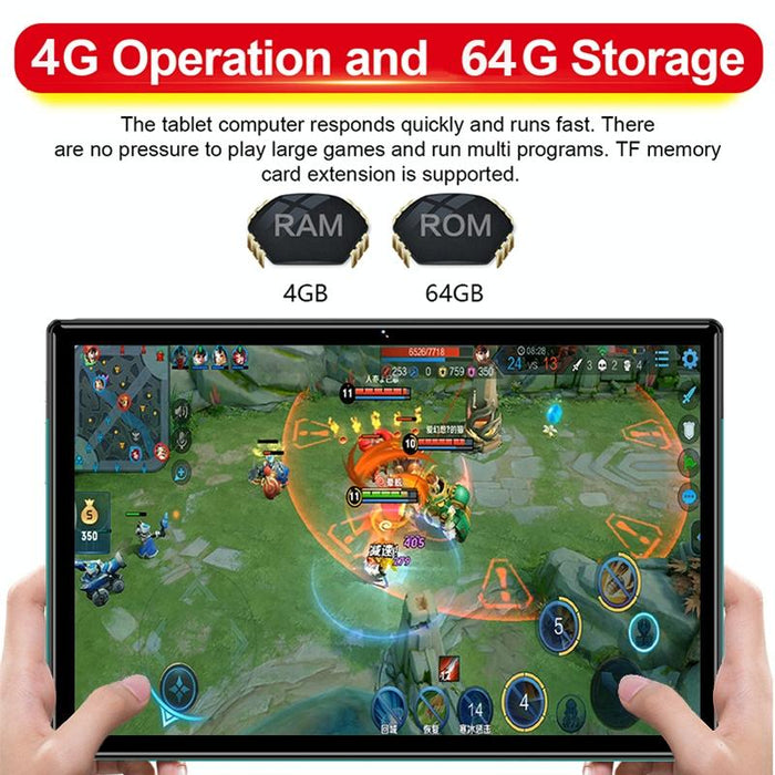 10.1 Inch 4g Tablet Pc 4gb 64gb Android 8.0 Deca Core Dual