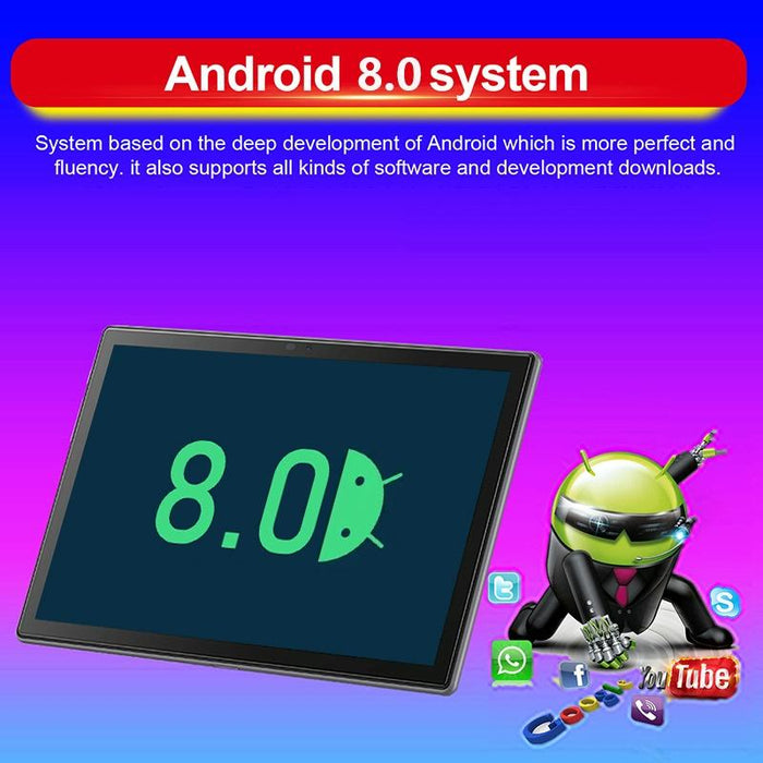 10.1 Inch 4g Tablet Pc 4gb 64gb Android 8.0 Octa Core Dual