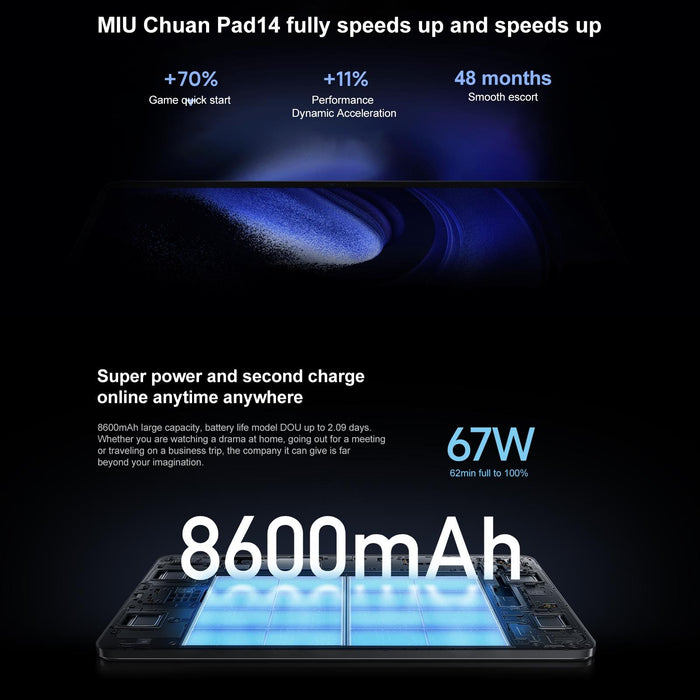 11 Pad Pro 12Gb 256Gb 8 4Nm Octa Core 20Mp Front Cam 8600Mah