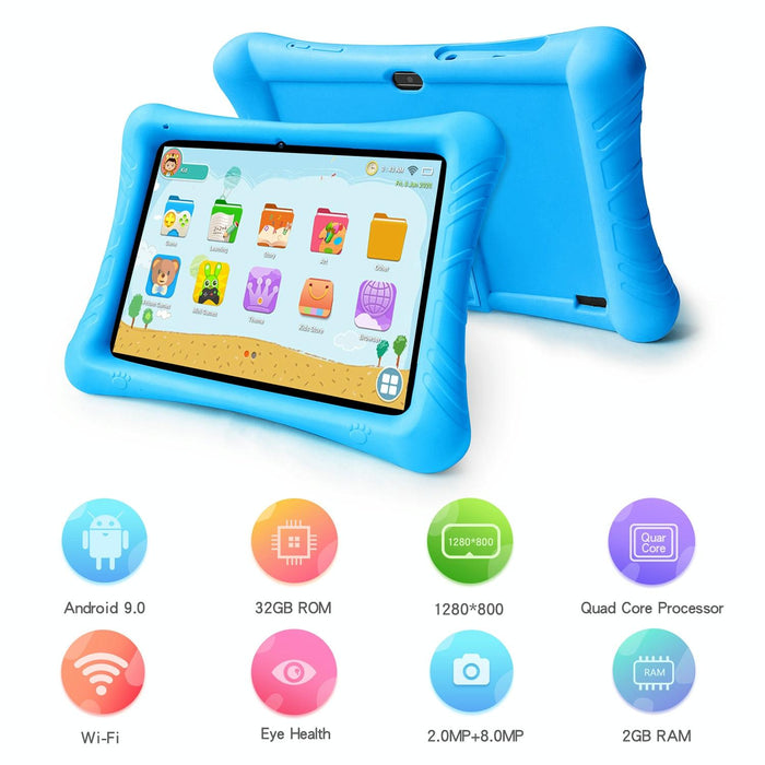 Kids 10.1 Inch 2gb + 32gb Android 10 Allwinner A100 Quad