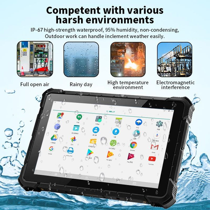 10.1 Rugged Tablet 8Gb 128Gb Ip67 Waterproof Windows10 Intel Quad Core Gps/Wifi/Bt/Nfc