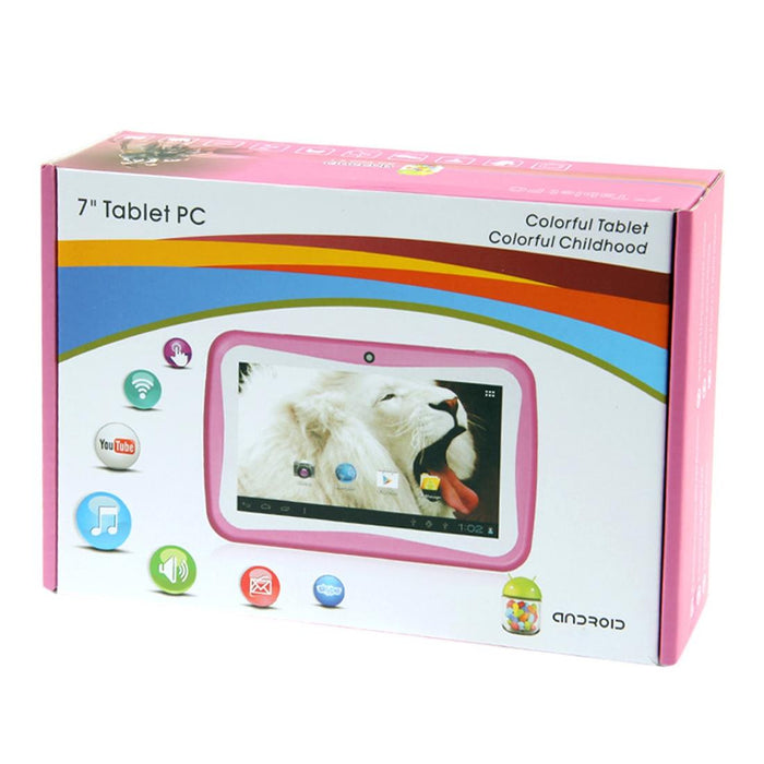 Kids 7.0 Inch 1Gb+16Gb Android 4.4 Allwinner A33 Quad Core With Silicone Case Educational Tablet / Pc