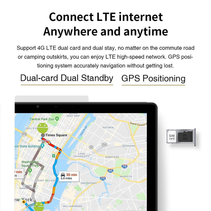 10.1 4G Lte Tablet 4Gb 128Gb Android 10.0 Octa Core Dual Sim Otg Bluetooth Dual Band Wifi