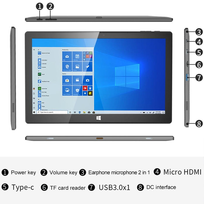 11.6 Tablet Pc 6Gb 128Gb Windows 11 Intel Cpu Dual Wifi Micro Hdmi Tf Card Bluetooth