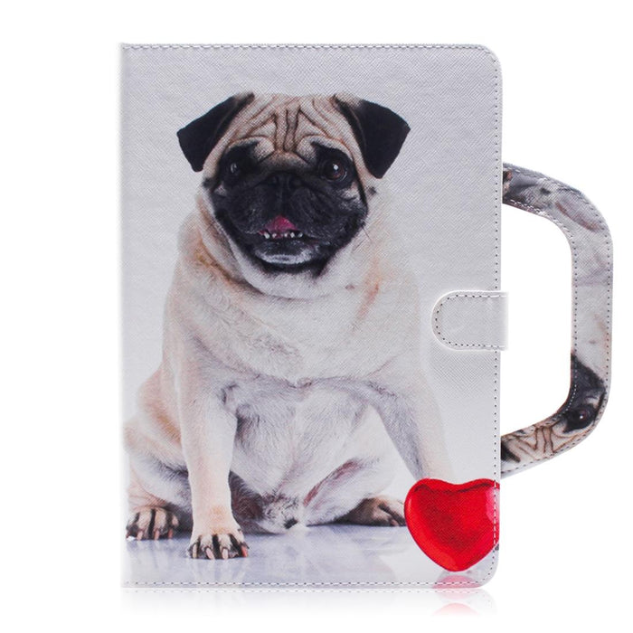 For Huawei Mediapad M5 Lite 10 With Holder & Card Slot & Wallet Pug Pattern Horizontal Flip Leather Case