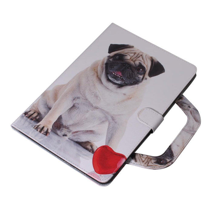 For Huawei Mediapad M5 Lite 10 With Holder & Card Slot & Wallet Pug Pattern Horizontal Flip Leather Case