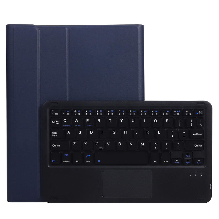 2 In 1 Removable Bluetooth Keyboard & Protective Leather Tablet Case With Touchpad & Holder For Ipad Pro 11 2021 / 2020 / 2018 Ipad Air 2020