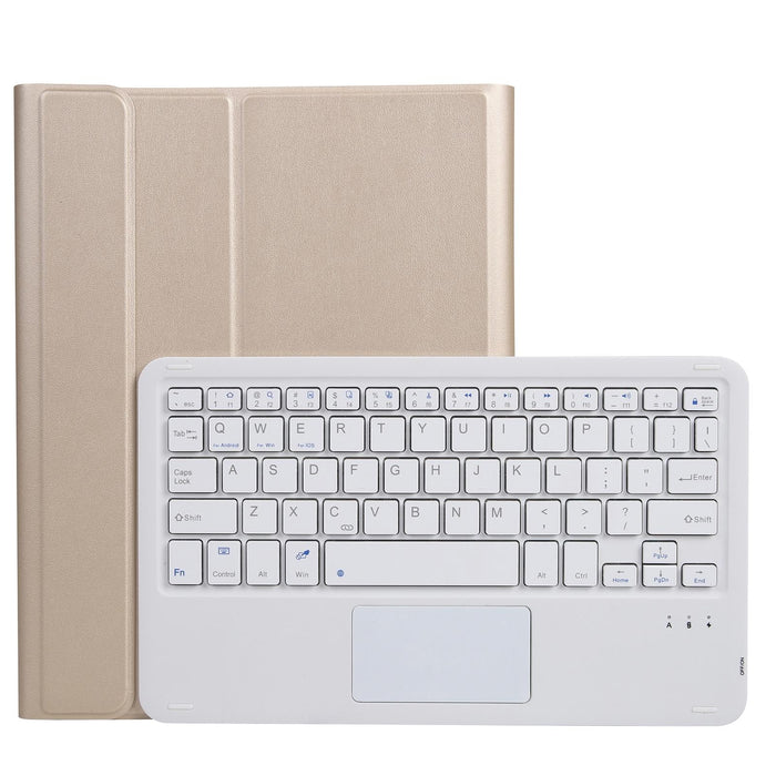 2 In 1 Removable Bluetooth Keyboard & Protective Leather Tablet Case With Touchpad & Holder For Ipad Pro 11 2021 / 2020 / 2018 Ipad Air 2020