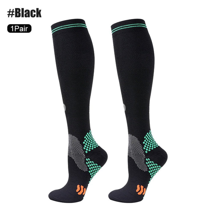 1Pair Calf Circulation Long Sock For Medical Nurse Travel Running Cycling