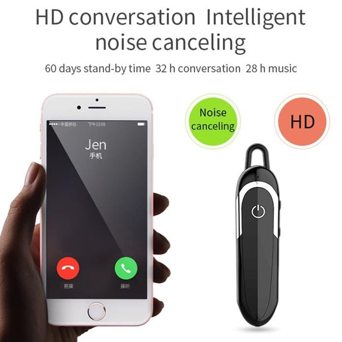 D5 Hanging Ear Type Business Bluetooth Waterproof Anti-Sweat Noise Cancelling Hifi Sound Earphone