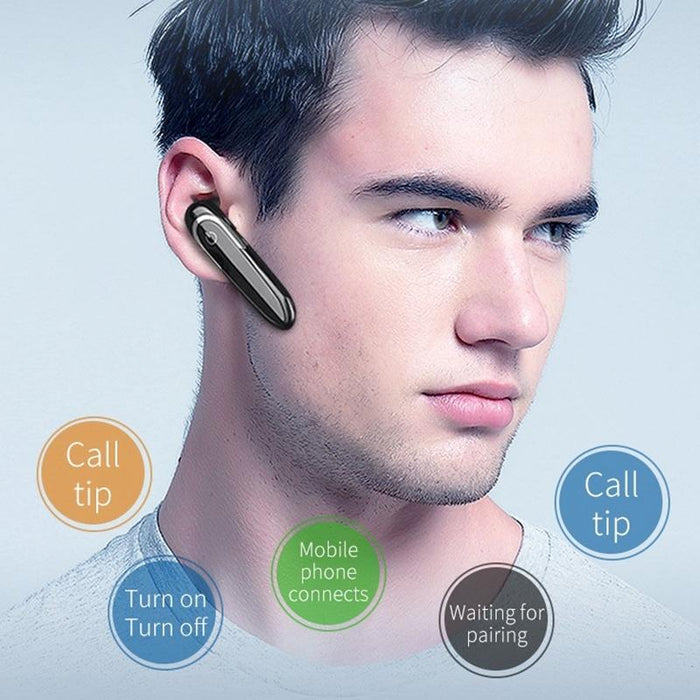 D5 Hanging Ear Type Business Bluetooth Waterproof Anti-Sweat Noise Cancelling Hifi Sound Earphone