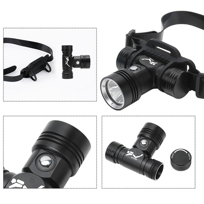 60M Underwater Video Fill-Up Diving Flashlight