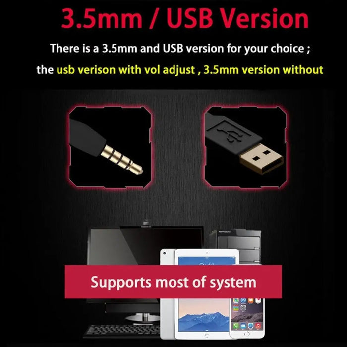 Adjust Switch Rotatable Flexible Usb 3.5mm Microphone Vocal