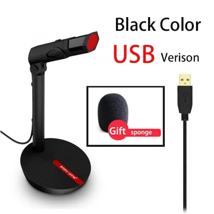 Adjust Switch Rotatable Flexible Usb 3.5mm Microphone Vocal