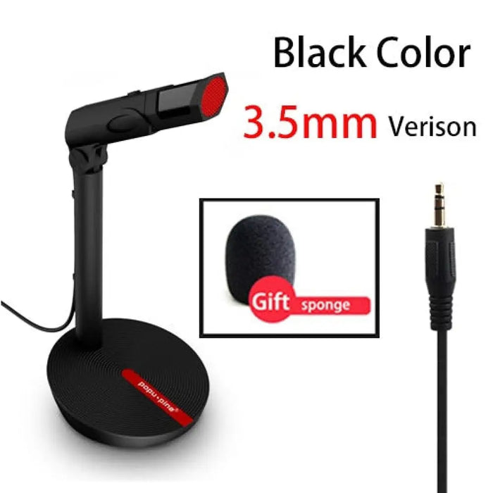 Adjust Switch Rotatable Flexible Usb 3.5mm Microphone Vocal