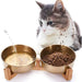 Adjustable 15° Tilt Durable Bamboo Base Large-capacity Pet