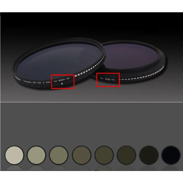 Adjustable ND2-400 Variable Neutral Density Filter 37 40 40.5 43 46 49 52 55 58 62 67 72 77 82 86 95mm nd filter Lens Fader