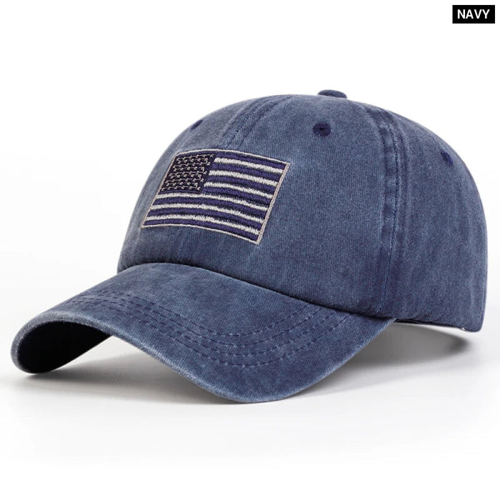 Adjustable American Flag Baseball Cap / Hat For Outdoor Wear