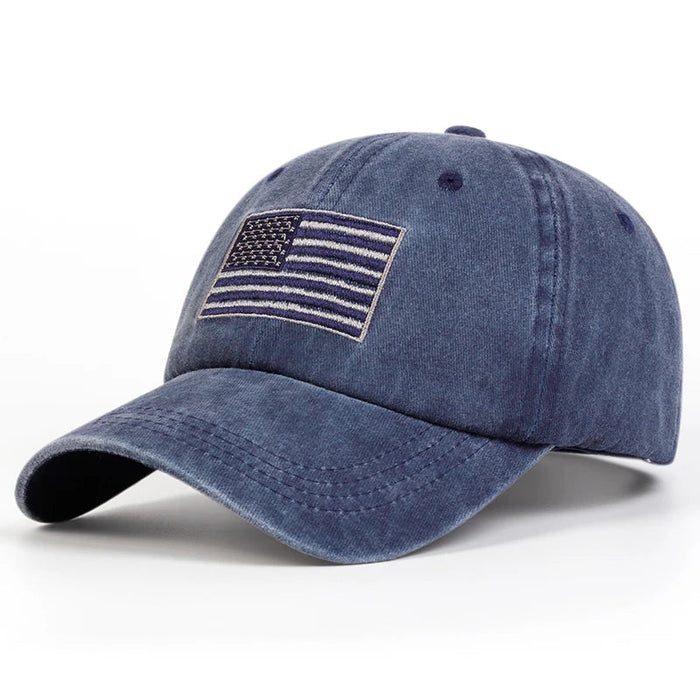 Adjustable American Flag Baseball Cap / Hat For Outdoor Wear