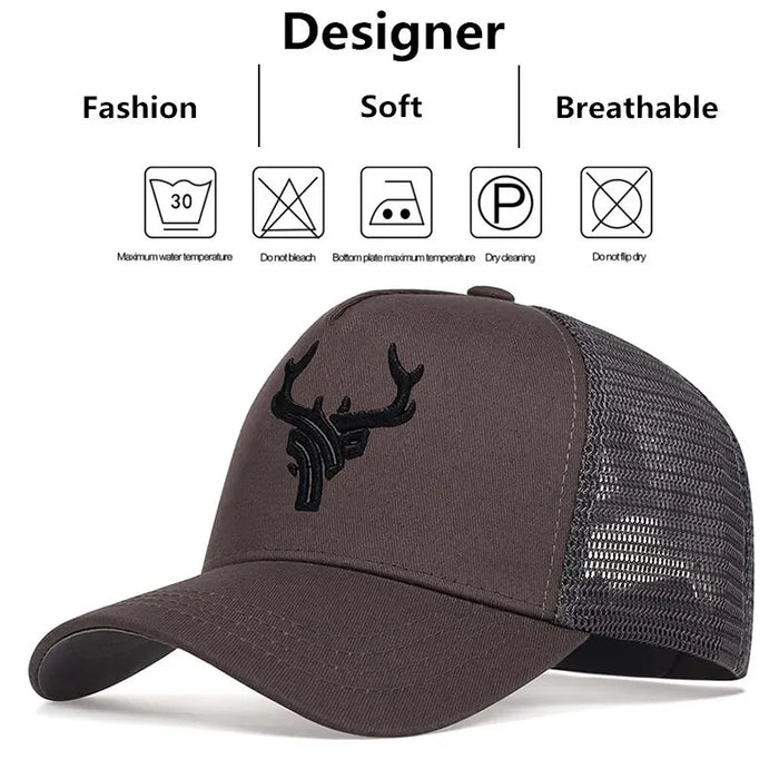 Adjustable Animal Antlers Baseball Cap / Hat For Outdoor Sun Protection