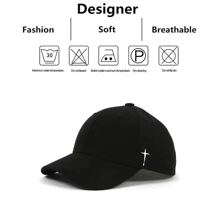 Adjustable Baseball Cap / Hat Cross Embroidery For Outdoor Wear