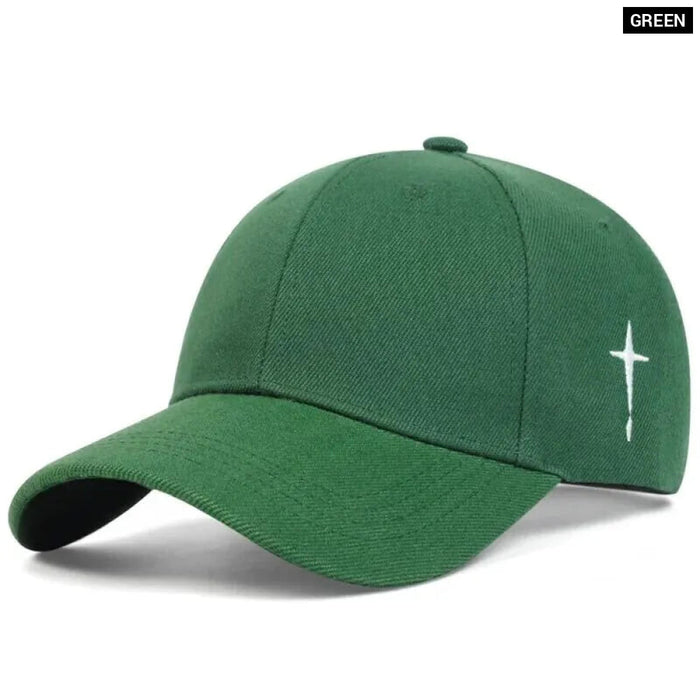 Adjustable Baseball Cap / Hat Cross Embroidery For Outdoor Wear